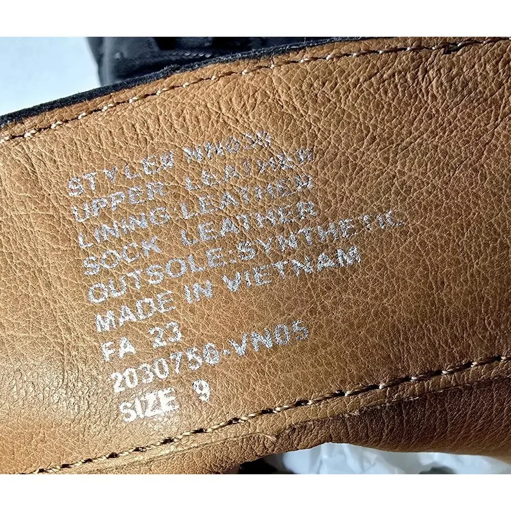 Madewell Shelton Lace-Up Lug Sole Boots Women’s Sz 9 Cargo Black Leather Combat - Picture 9 of 9